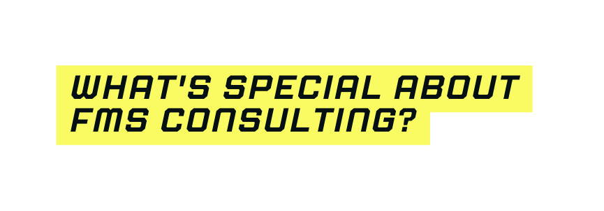 What s special about FMS Consulting